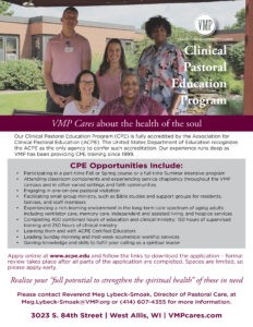 VMP Healthcare & Community Living Clinical Pastoral Care CPE information