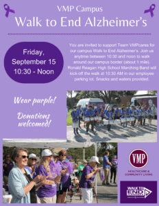 VMPcares Walk to End Alzheimer's 2023 Information
